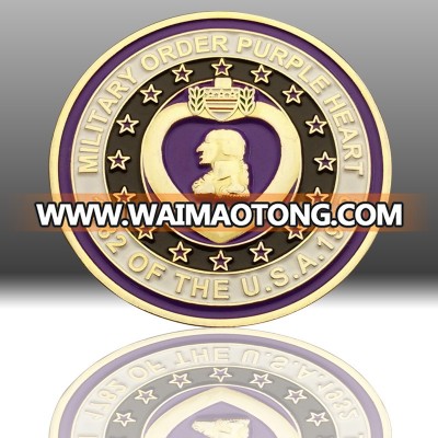 Purple Heart Engravable Coin,Custom Challenge Coin