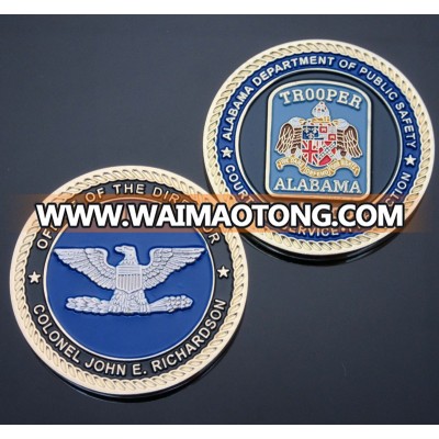 Customized US alabama challenge coin Alabama coin