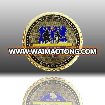 Brass stamping USMC coin cheap marine corps coin