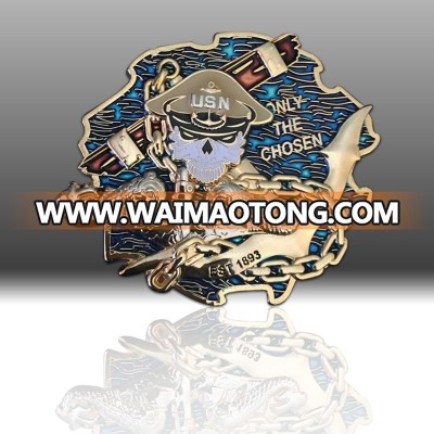 Double Plating Challenge Coin